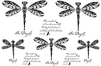 Tatuaggio libellula impermeabile