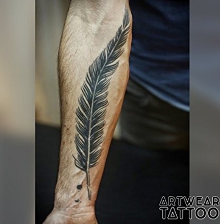 Tatuaggi temporanei realistici writer feather