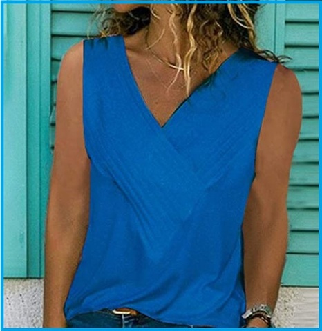 Maglia Elegante Blu Da Donna
