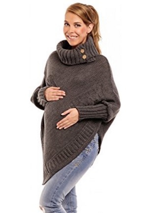 Vestito poncho premaman a maglia