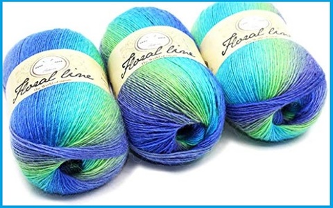 Lana uncinetto scialle multicolore