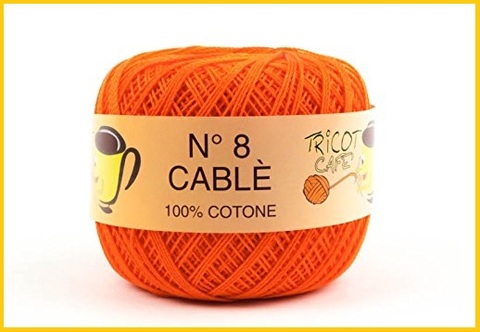 Cotone uncinetto 8 arancione