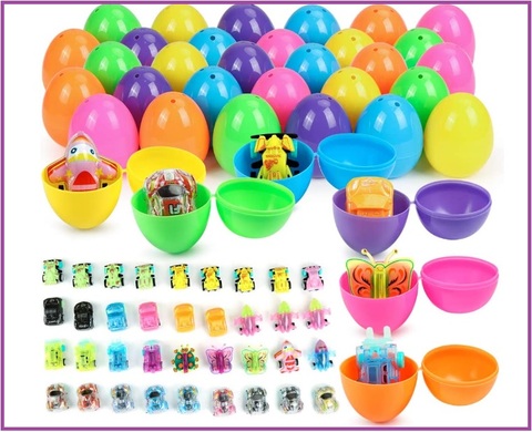 Uova di pasqua con giocattoli