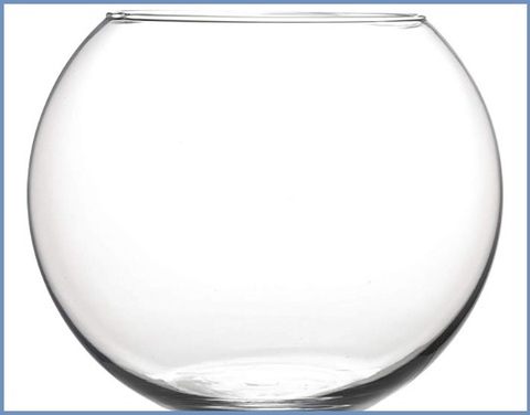 Vaso rotondo in vetro