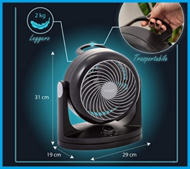 OCOOPA Ventilatore da Tavolo,Mini Ventilatore USB,con Forte Flusso d'aria e  Funzionamento Silenzioso, Velocità Regolabile, Testa Girevole a 360 °, per  Scrivania, Ufficio, Casa