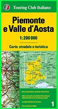 Piemonte e valle d'aosta carta stradale e turistica