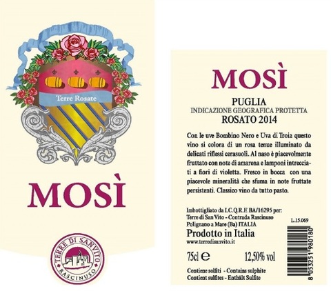 Vino mosì del 2014 bottiglia da 750 ml