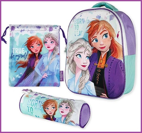 Zaino scuola frozen con astuccio in omaggio