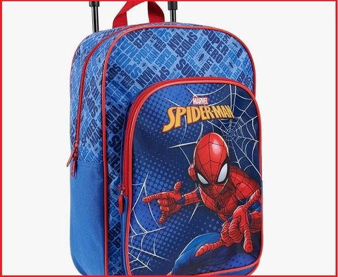 Zaino scuola spiderman con trolley